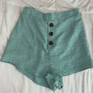 Blue Blush Brand Blue/Green 3 Button Shorts